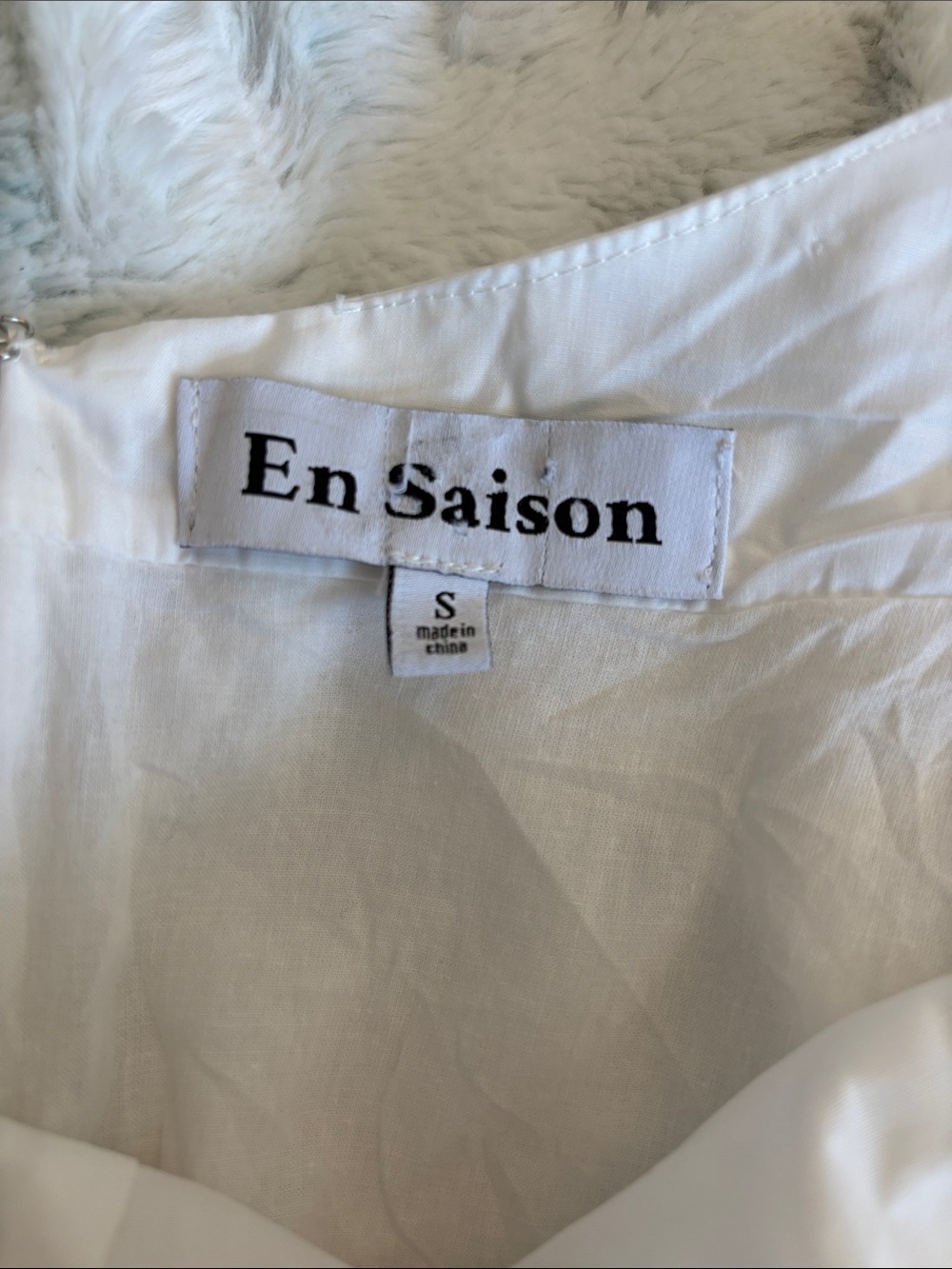 En Saison White Halter Midi Dress Open Back Sleeveless A-Line Size S Resort - Picture 8 of 13